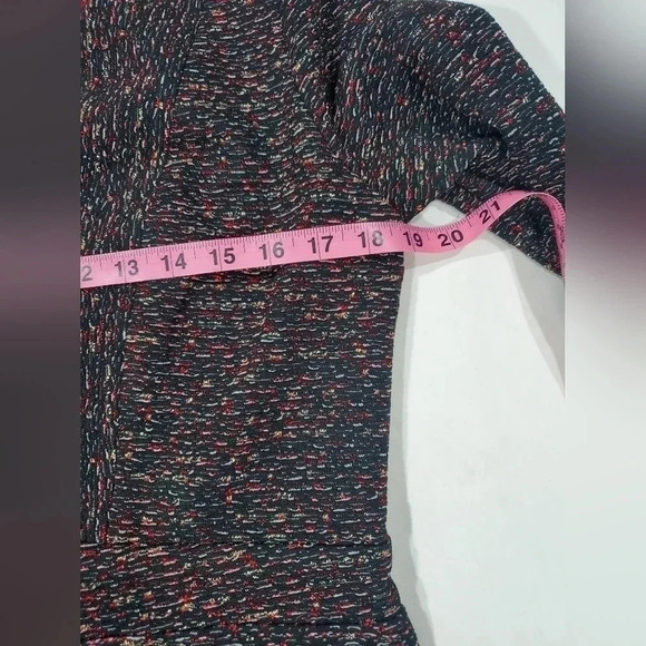 NWT Amanda Uprichard Paxton Plunge V-Neck Mini Dress Medium Black/red/gold Knit - Picture 4 of 11